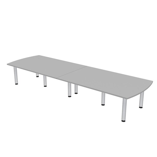 45 in W, 120 in L, 29 in H, Engineered Wood Top, Grey